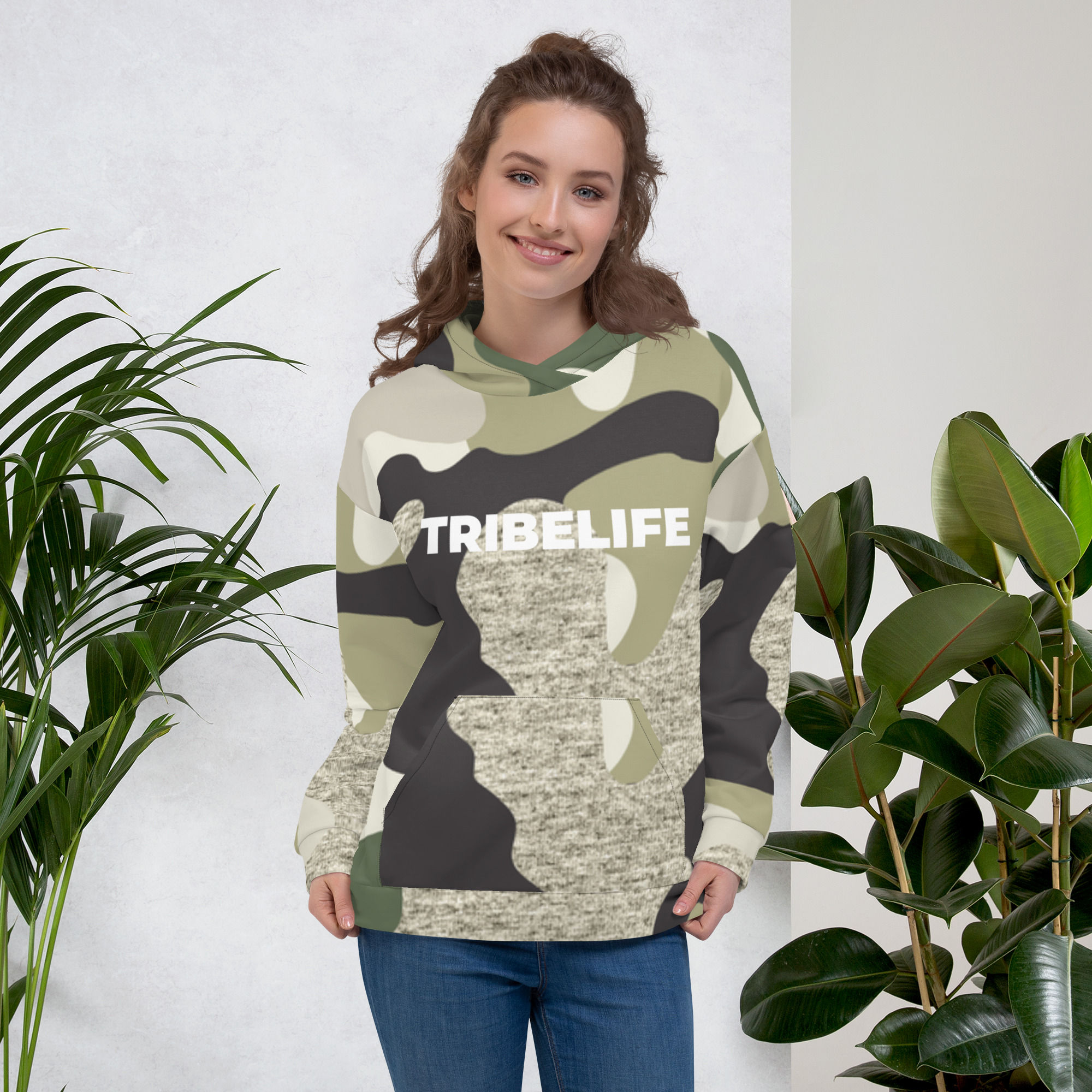 TribeLife Green Camo Unisex Hoodie