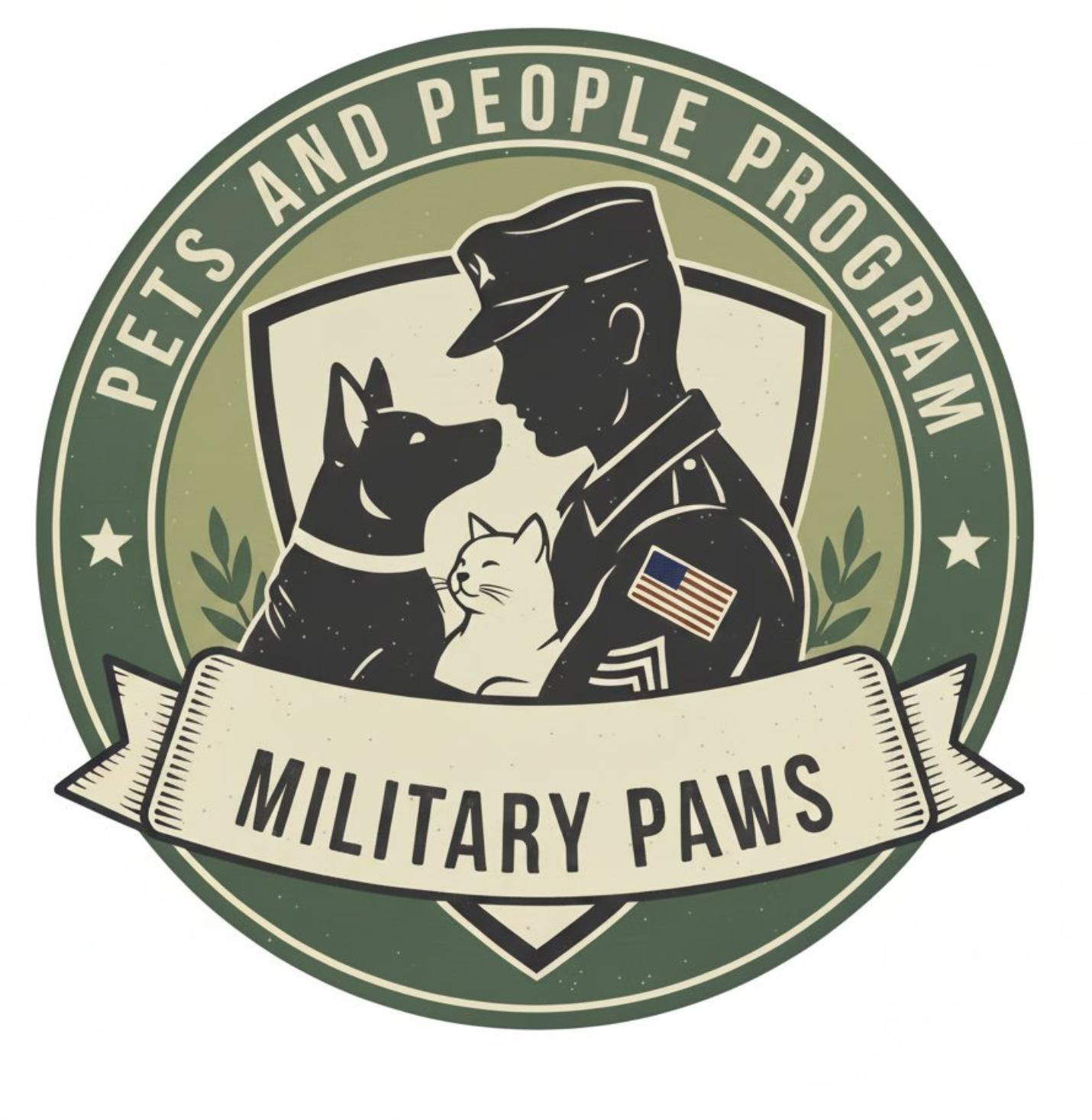 logo for military paws