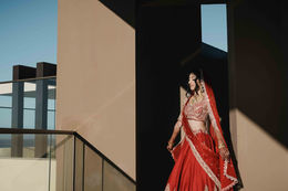 Indian wedding bride portrait Los Cabos Mexico