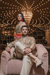 Indian destination wedding couple portrait Cancun Mexico Garza Blanca