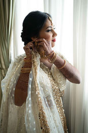 Indian bride portrait during a luxury destination wedding in Rome