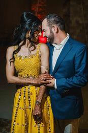Indian destination wedding couple portrait Los Cabos Mexico