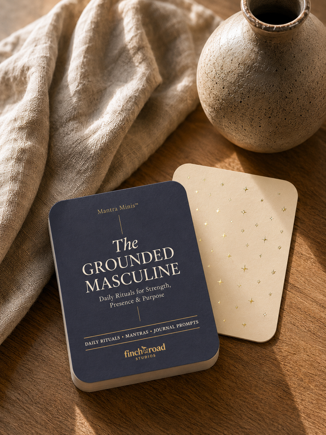 The Grounded Masculine Mantra Cards | Affirmations & Journal Prompts