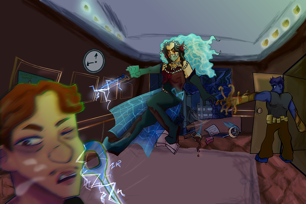 Lighting and broken glass