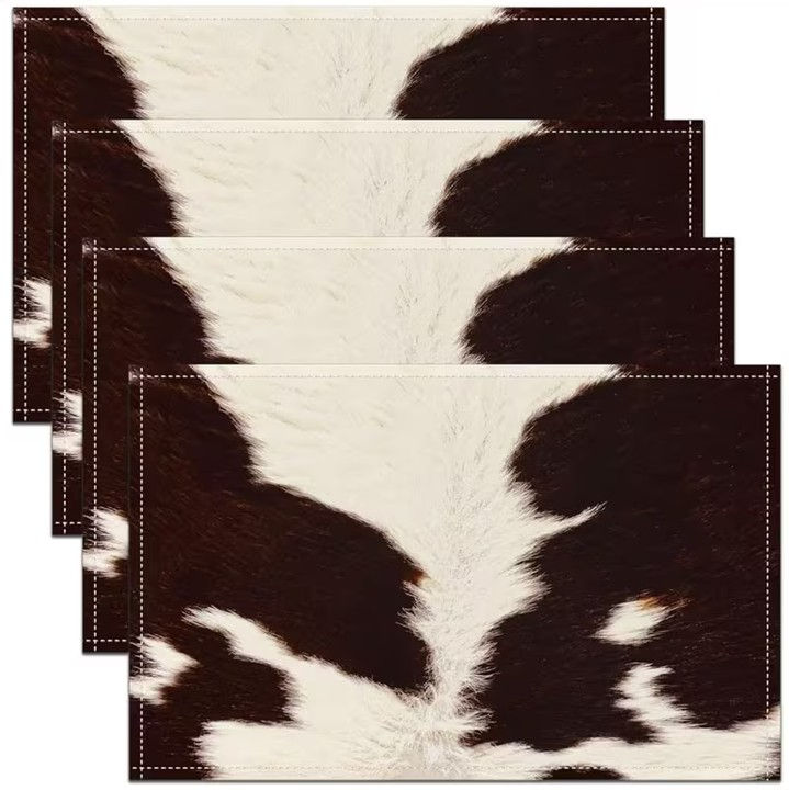 Cow Print Placemats - 4 Pack