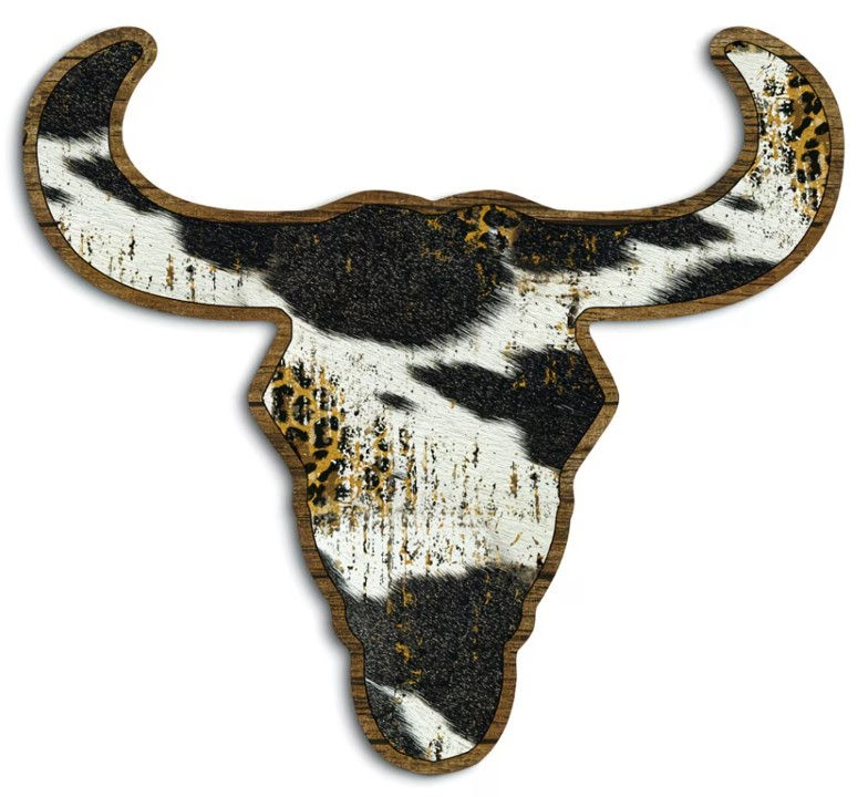 Leopard Print Cow Head