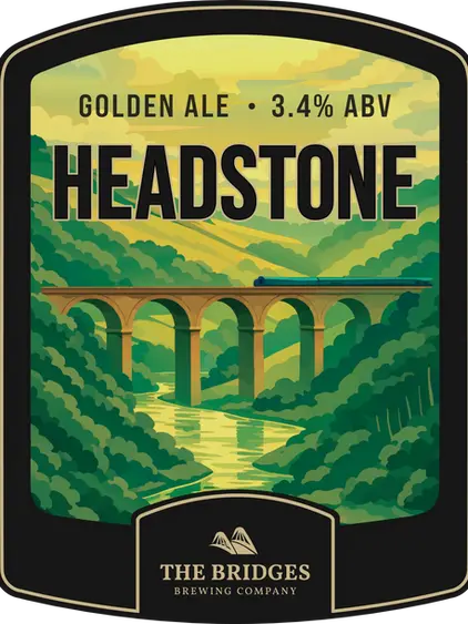 The Bridges Brewing Company Monsal Head Golden Ale 3.4% ABV Pump Clip
