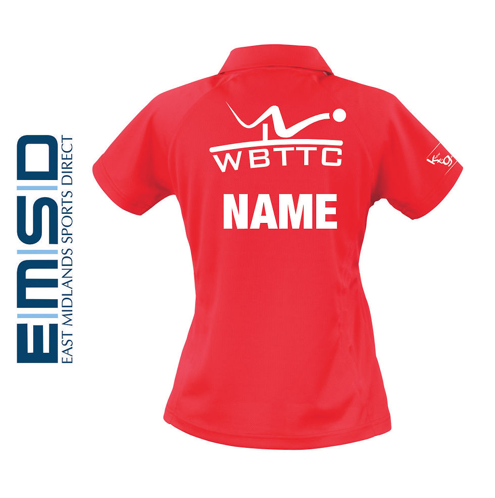 Thumbnail: WEST BRIDGFORD TABLE TENNIS CLUB WOMEN'S POLO SHIRT