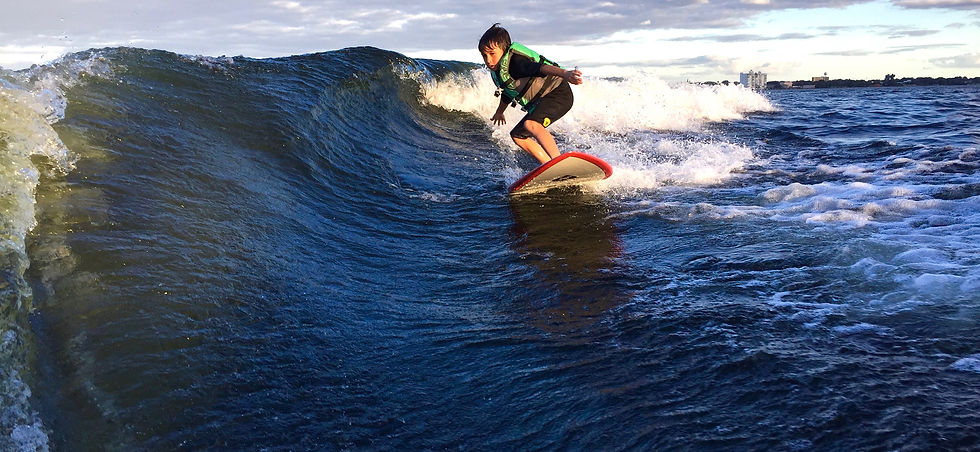 Wakesurf Orlando with Brady Wakesurfing a Head High Wave