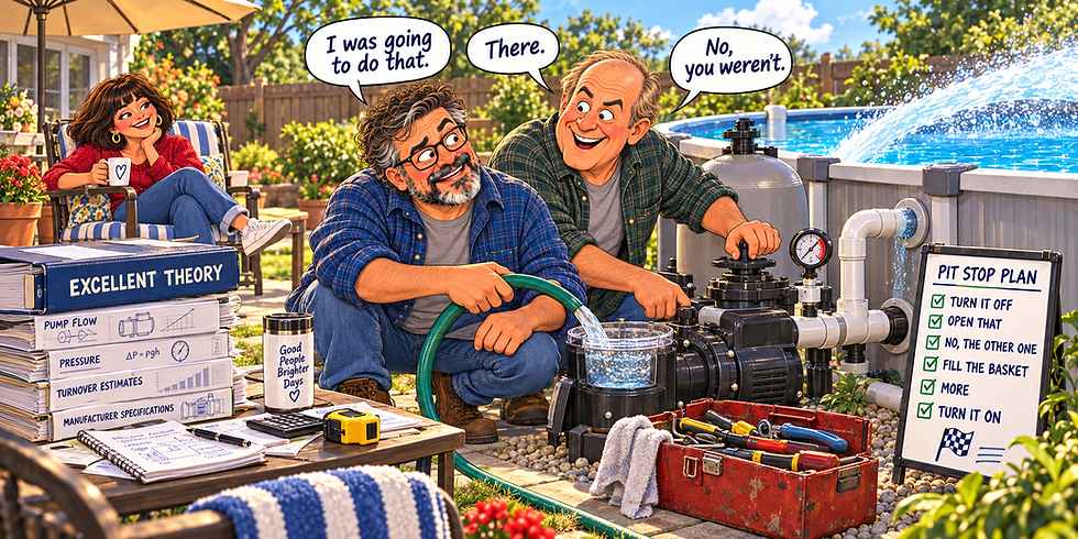 Ray Helps Dudley with the Pool