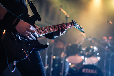 Close Up of Electric Guitar at Music Concert At Terror Inc Promotions