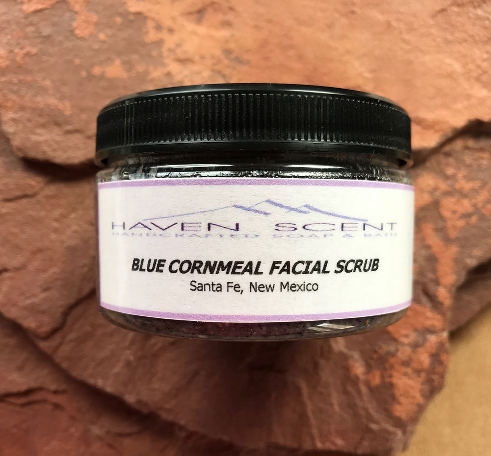 Blue Cornmeal Facial Scrub 4oz havenscentsoaps