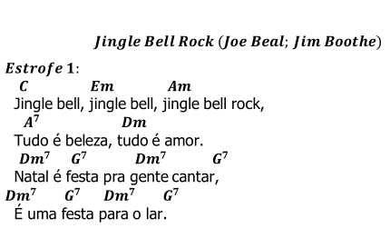 Jingle Bell Rock [Português] [cifra]