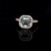 18ct Yellow Gold Asscher Cut Green Amethyst & Diamond Ring