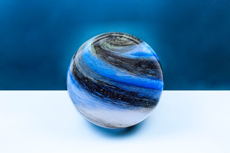 Thumbnail: Northern Sky Round Glass Table Lamp 28cm