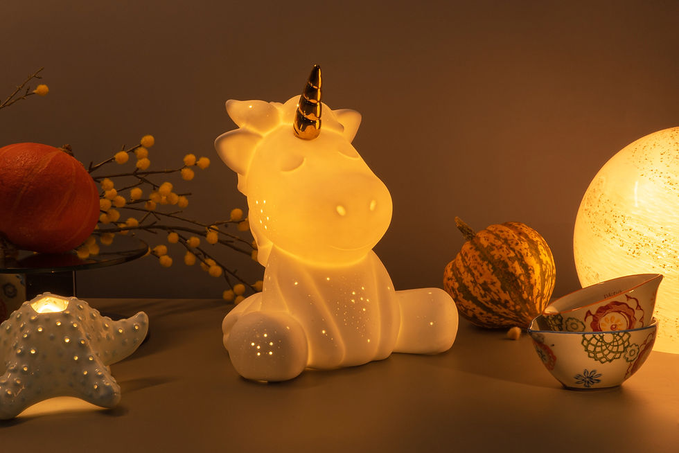 Unicorn Porcelain Table Lamp