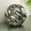 Thumbnail: Contemporary Smoky Bronze Quartz Round Glass Table Lamp 28cm