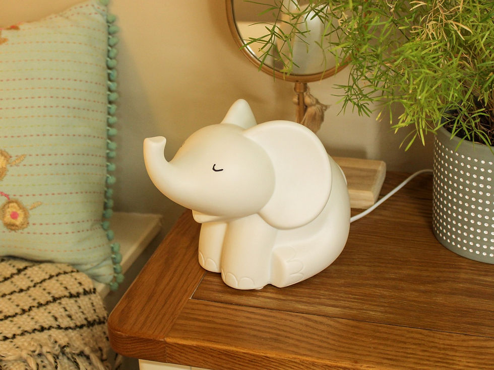 Thumbnail: Baby Elephant Porcelain Table Lamp