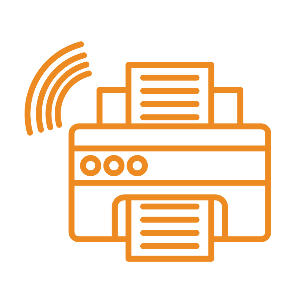 Illustration of a large laser printer