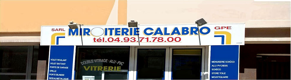 Vitrine Miroiterie Calabro