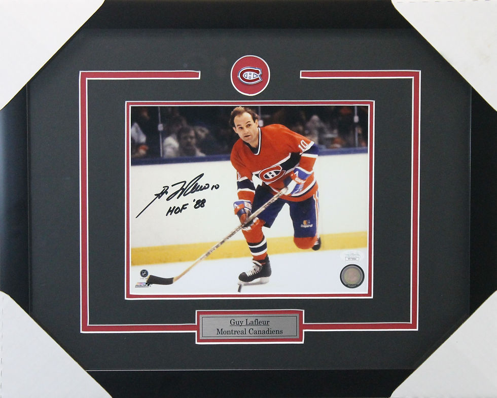 Guy Lafleur Signed 8x10 Skating Frame