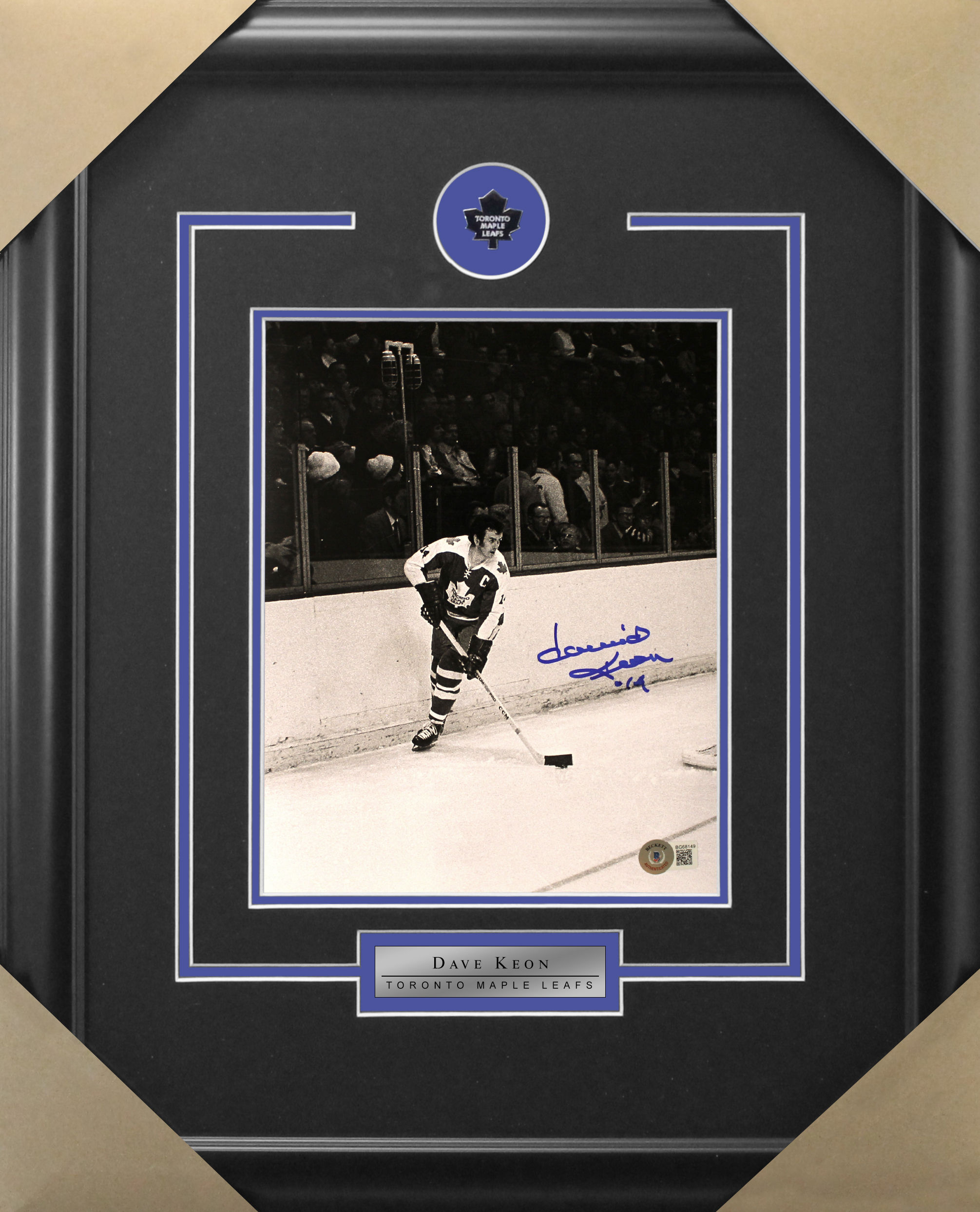 Dave Keon Signed 8x10 Net Frame