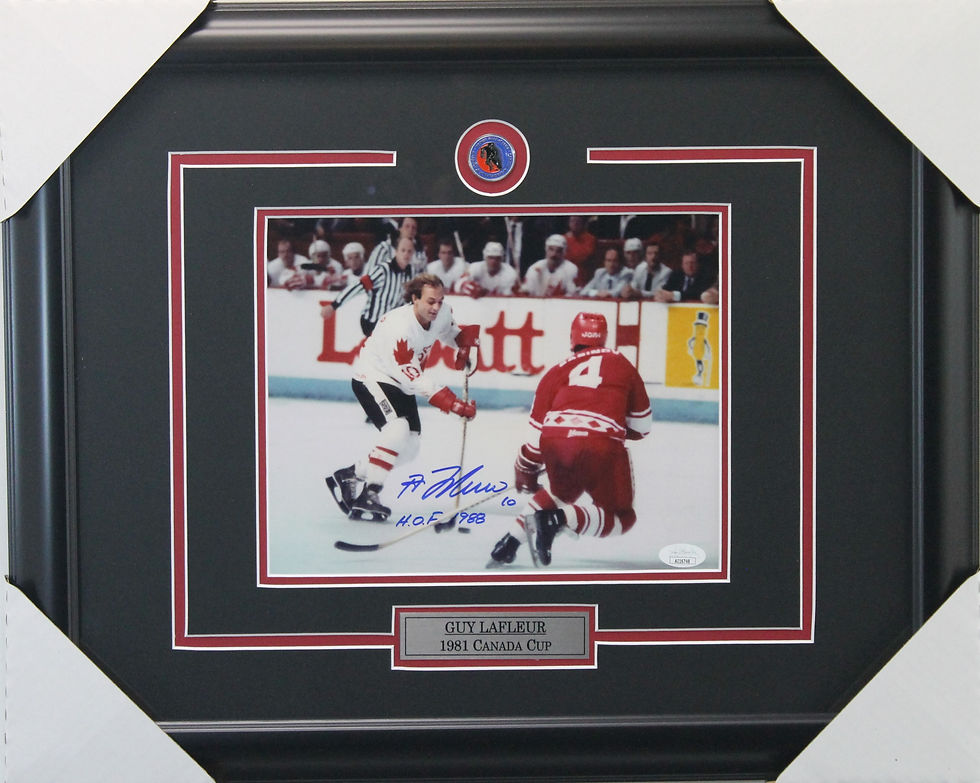 Guy Lafleur Signed 8x10 Canada Frame