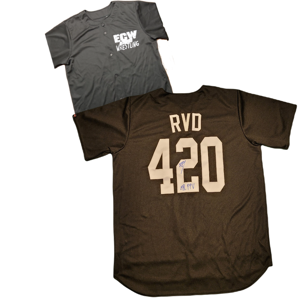 Rob Van Dam Signed ECW Baseball PPV Jersey