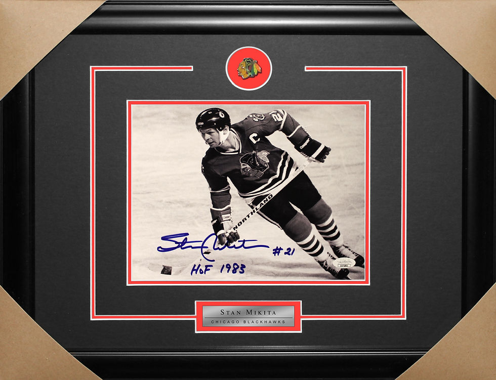 Stan Mikita Signed 8x10 Skating Frame