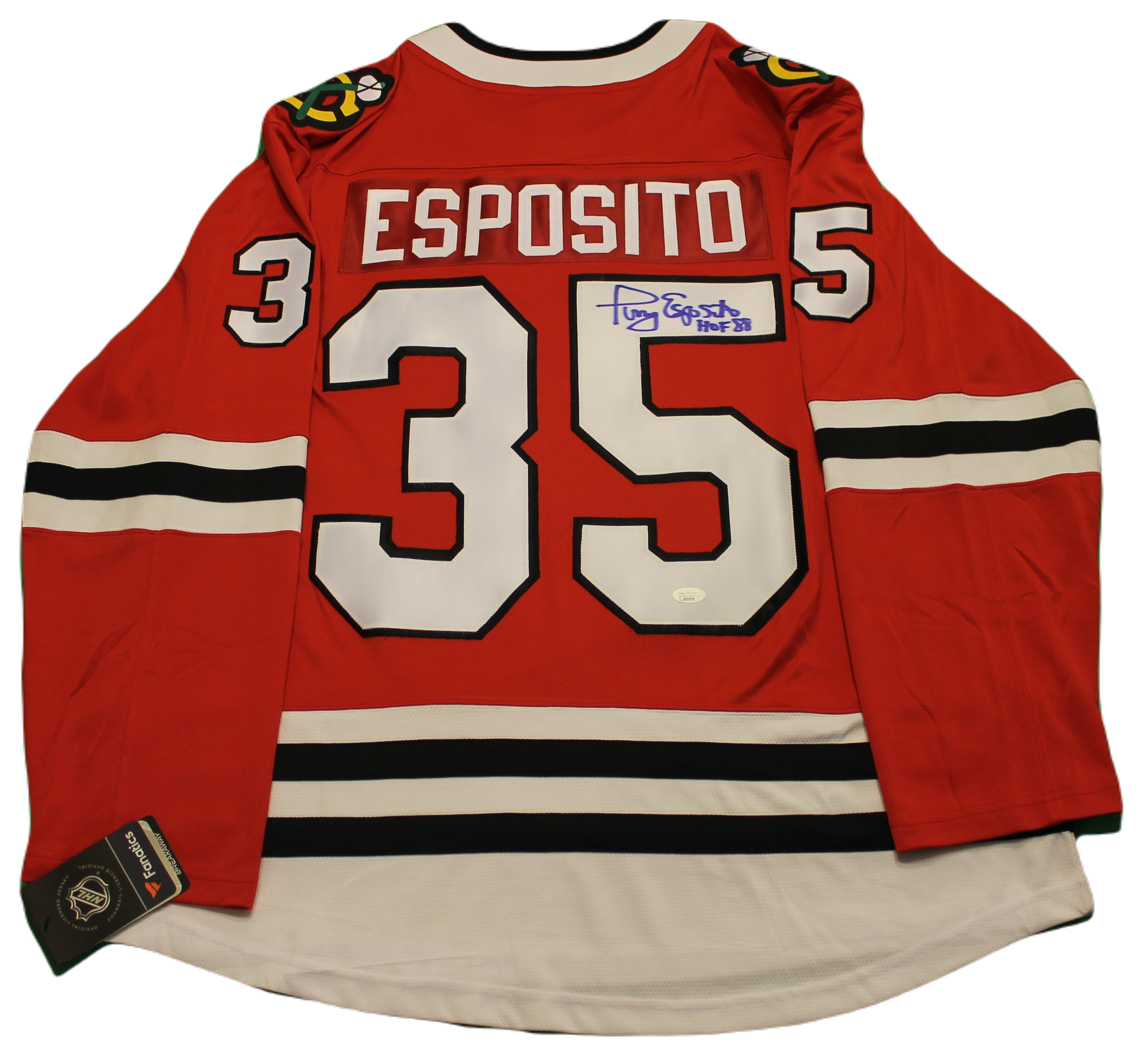 Tony Esposito Signed Home Jersey
