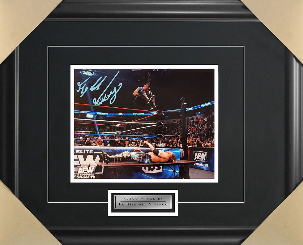 El Hijo del Vikingo Signed 8x10 Omega Frame