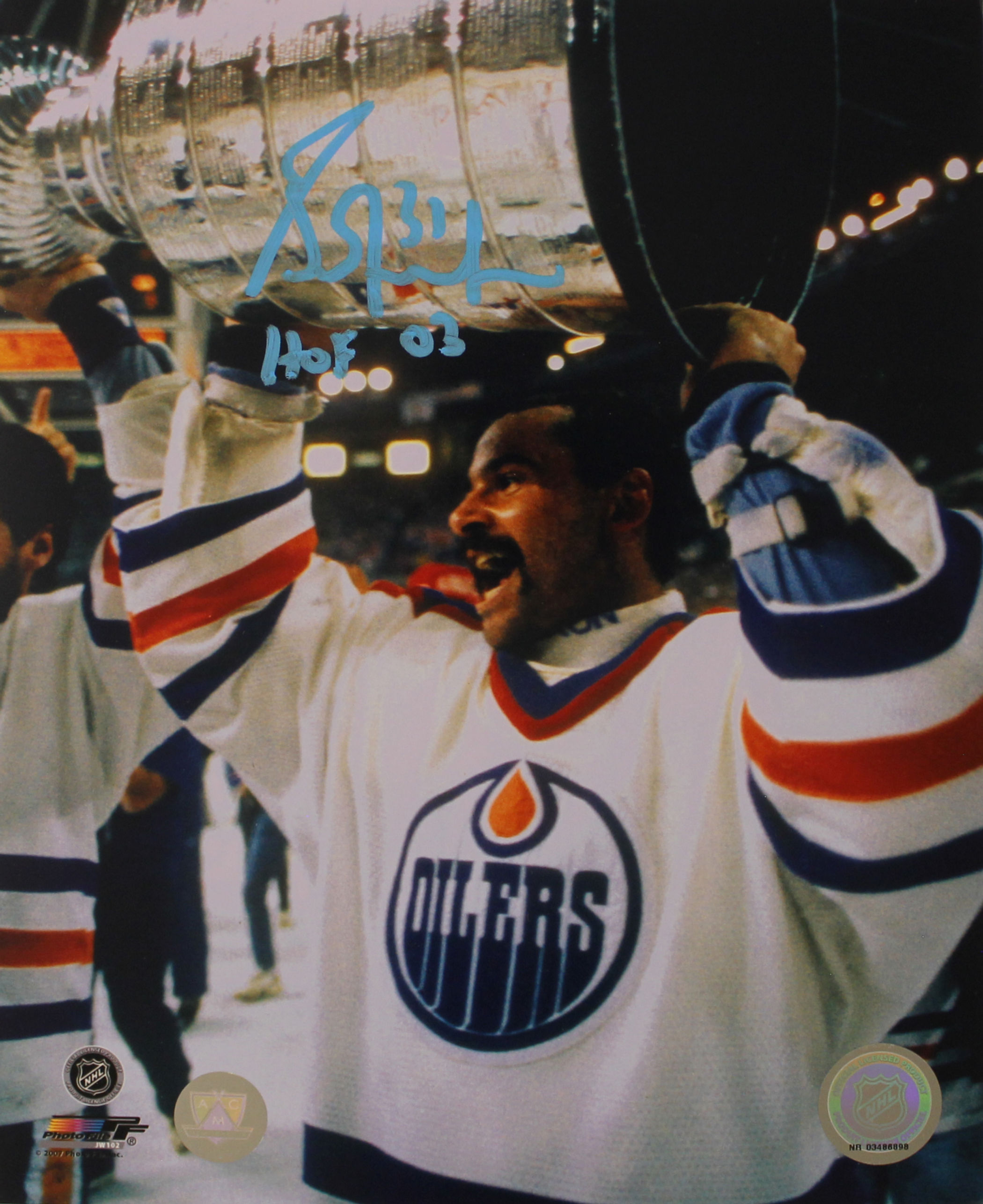 Grant Fuhr Signed 8x10 Cup Photo