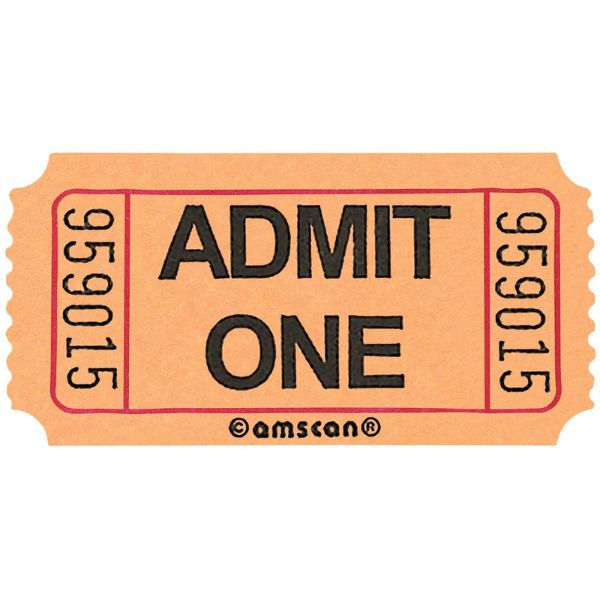 Orange Admit One Tickets