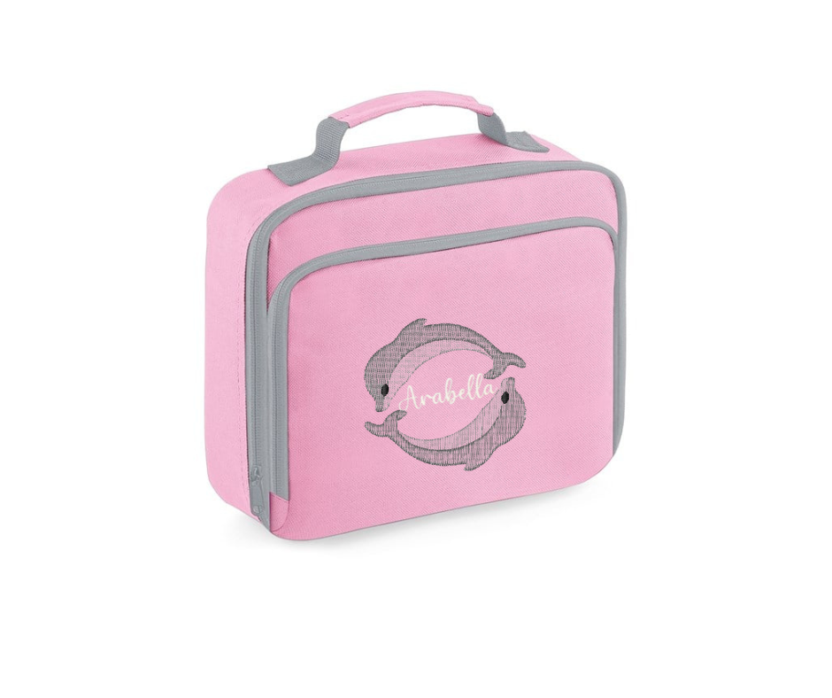 Thumbnail: Personalised Lunch cooler bag - Pink & Grey