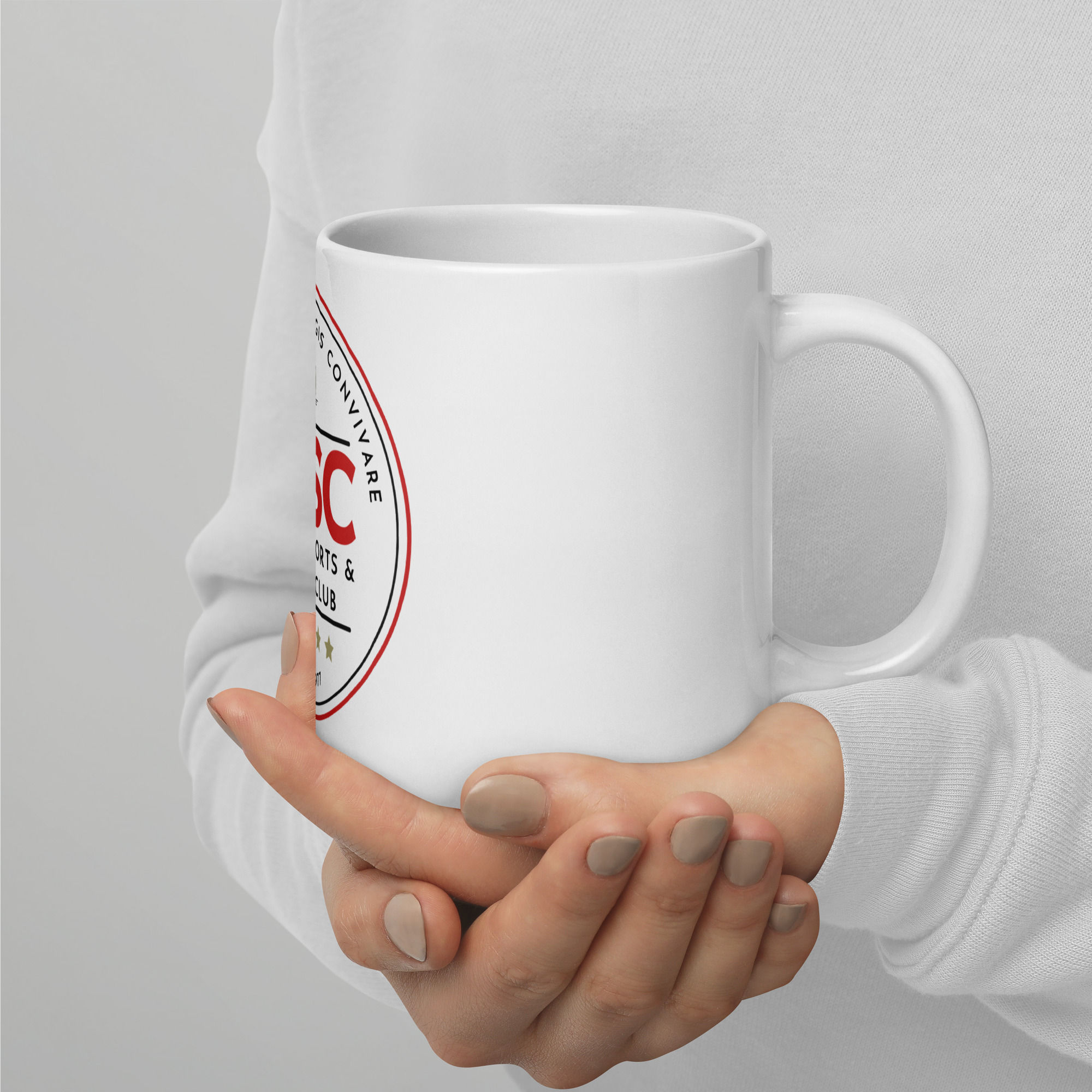 PSSC Logo White glossy mug