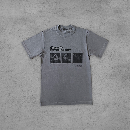 Cigarette Psychology' Premium Grey T-shirt