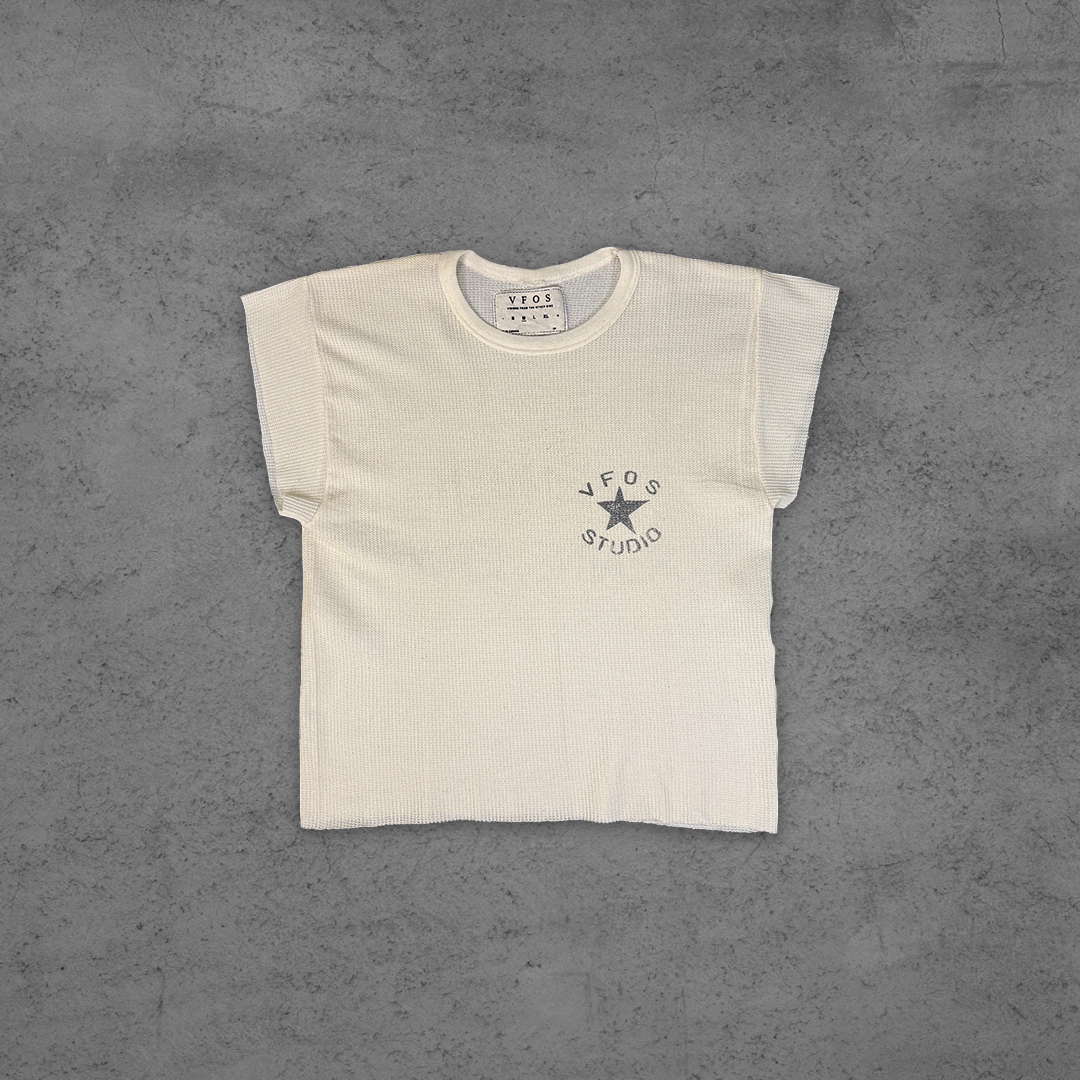 'Studio Star’ Cropped Waffle Knit Shirt