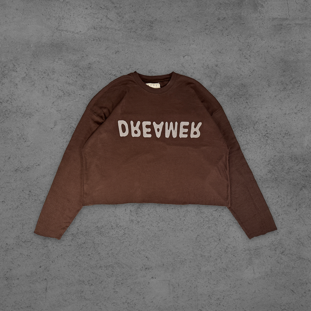 'DREAMER’ Waffle Knit Long Sleeve