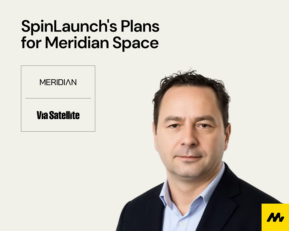 Rethinking the LEO Constellation: Massimiliano Ladovaz on SpinLaunch's Plans for Meridian Space