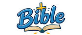 design a cartoonish Bible logo with whi