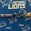 Thumbnail: NFL Detroit Lions Cotton Fabric Blue and Retro