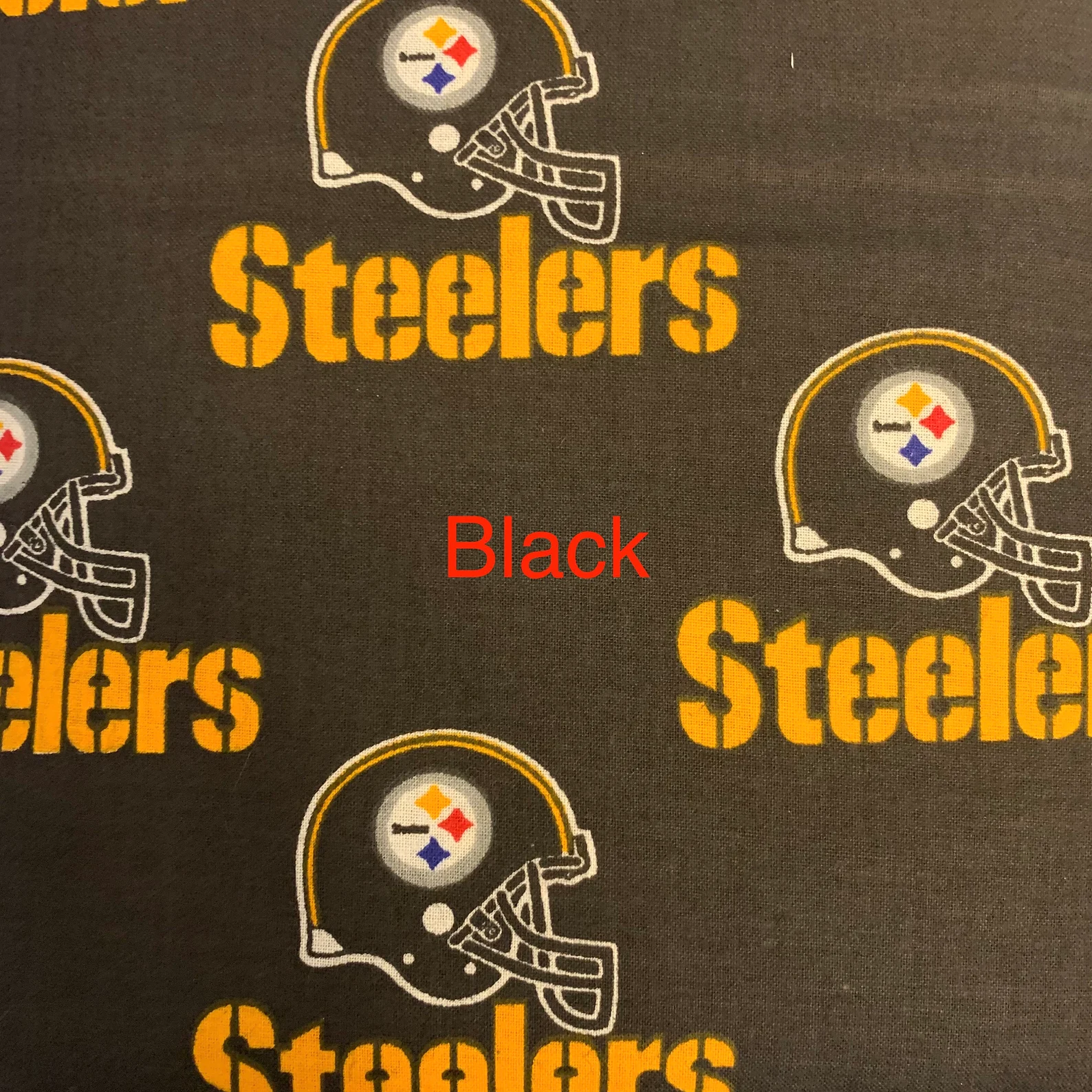 NFL Fabric Pittsburgh Steelers Cotton Fabric Black Camo Plaid