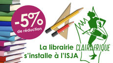 Expo-vente Clairafrique de fournitures et manuels scolaires à l'ISJA du 25 août au 7 septembre 2023