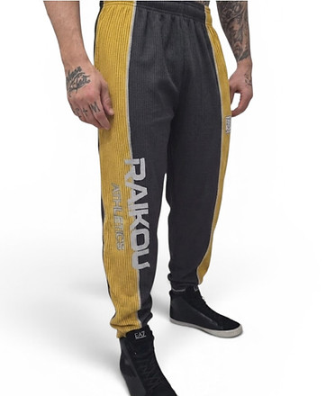 Pantaloni tuta uomo neri e gialli