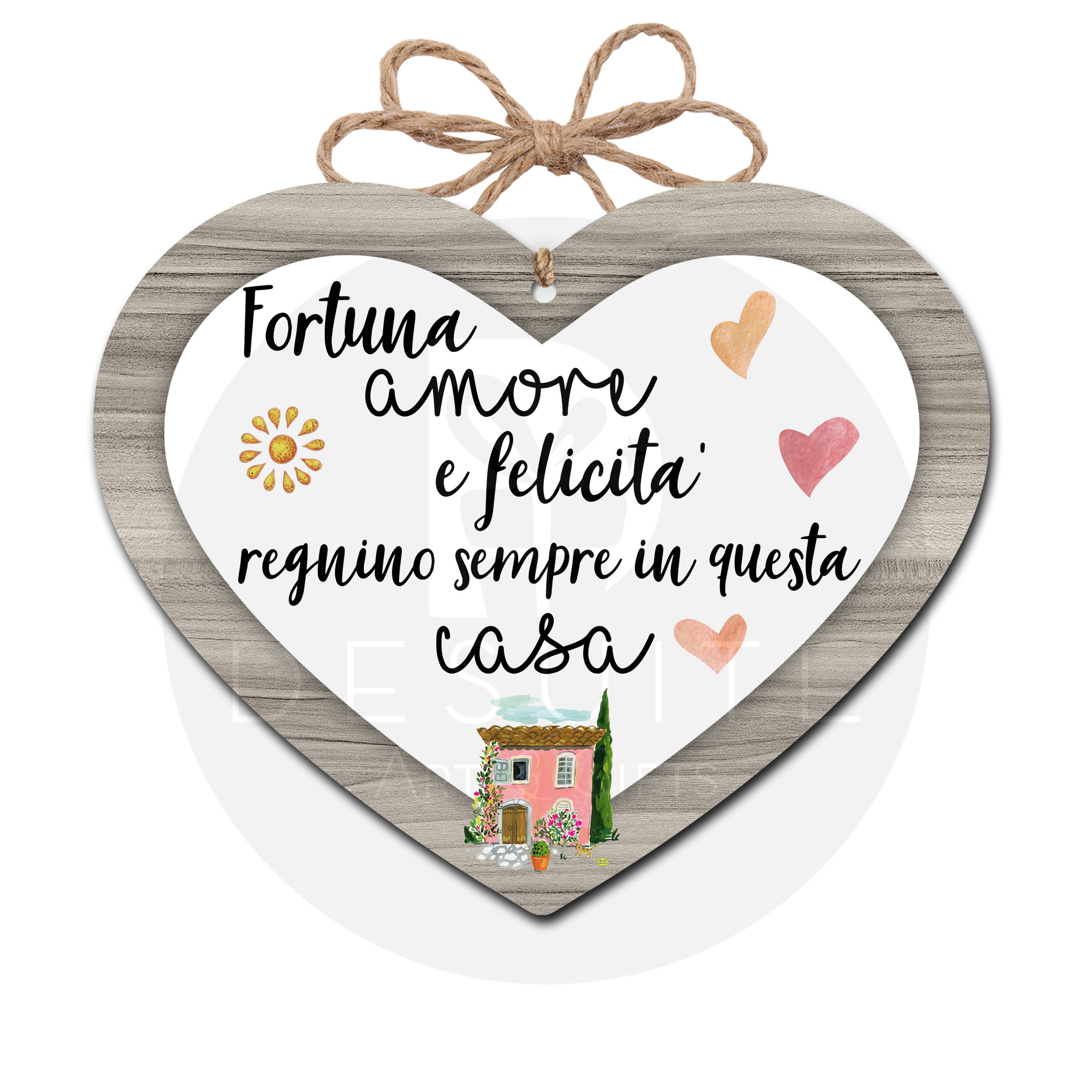 Cuore con Dedica Benedizioni per la casa