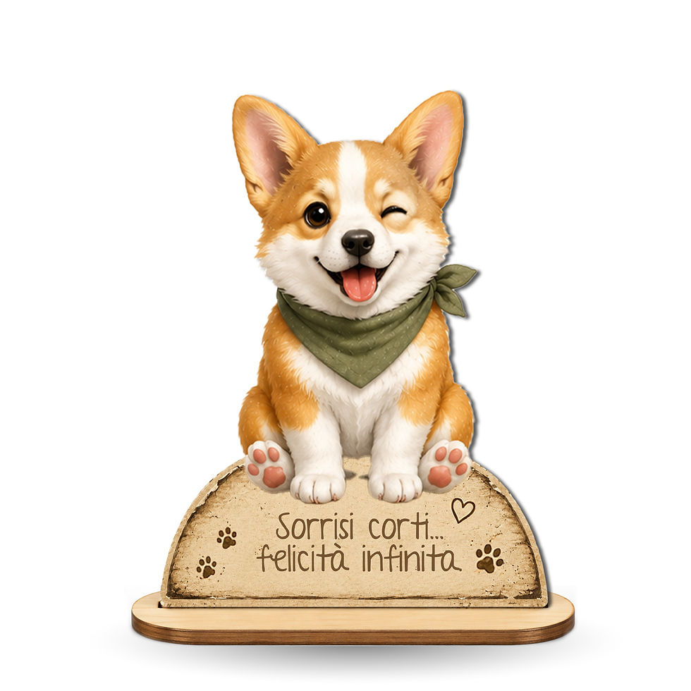 Miniatura: Impronte di Gioia – Cane con base ad incastro