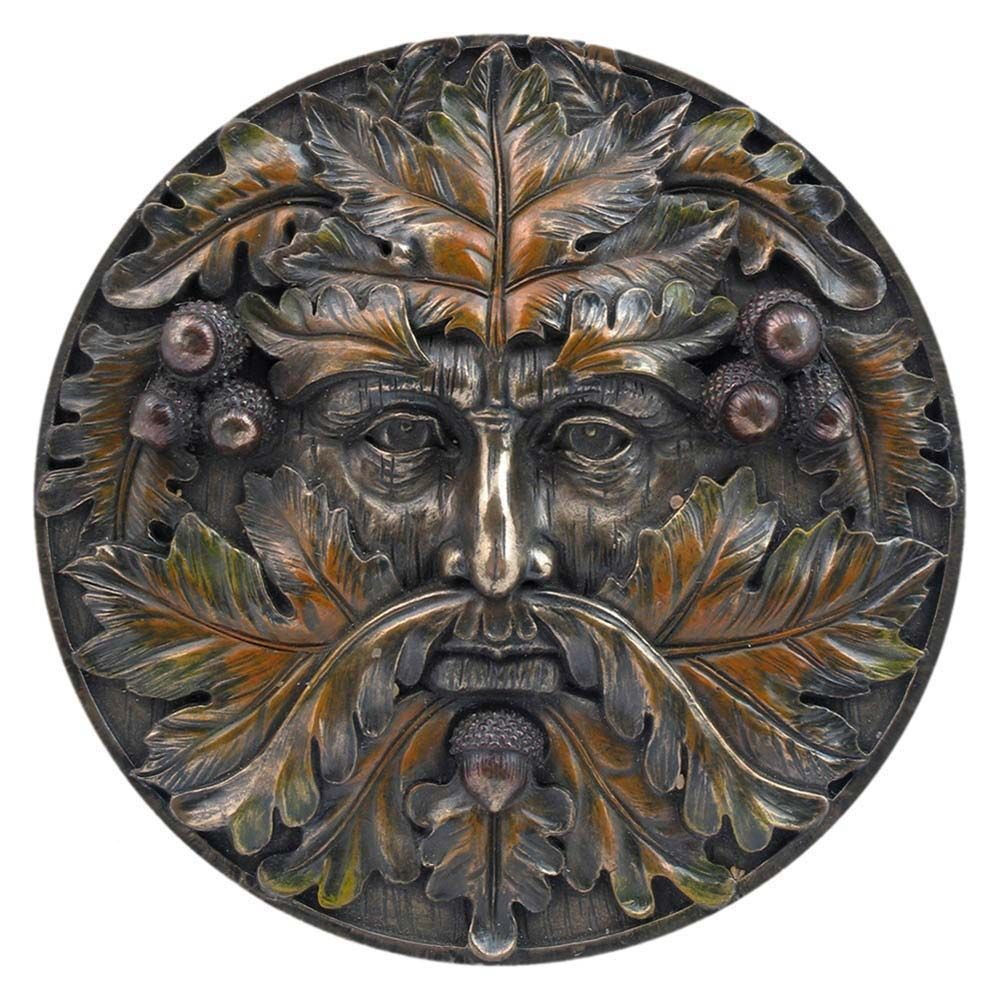 Bronzed Autumn Equinox Tree Spirit Wall Plaque