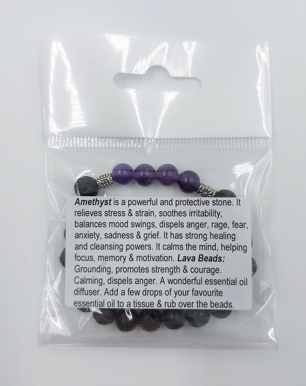Thumbnail: Lava Bead Bracelet with Amethyst