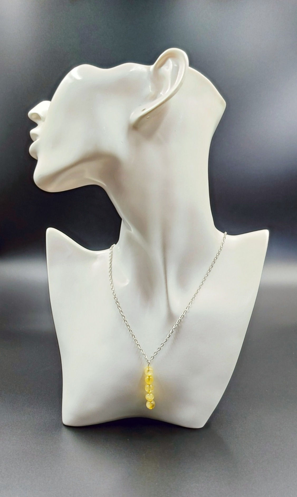 Citrine Gemstone Bead Pendant