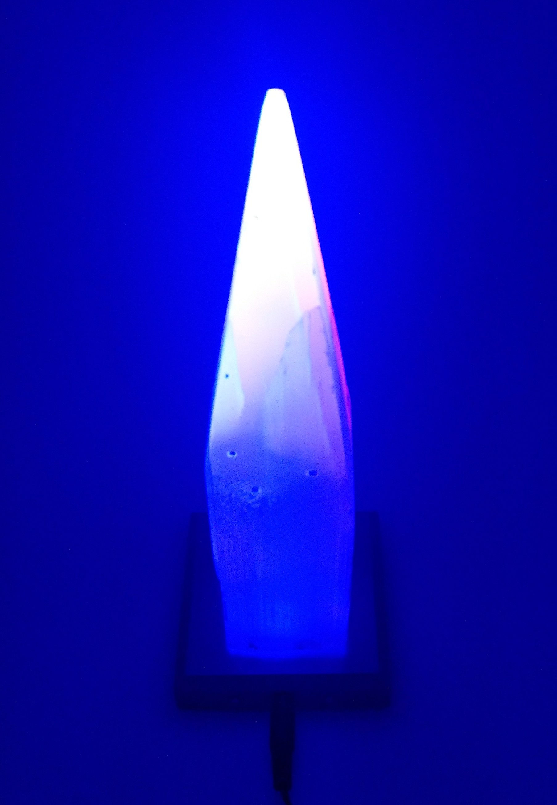 Selenite Crystal Tower 20 cm High on LED Base